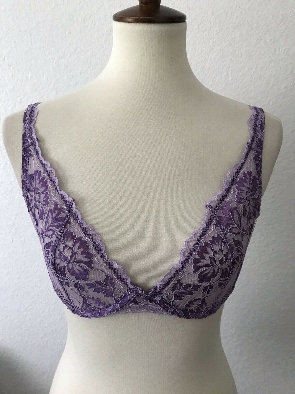Lounge Lingerie Luxe Balcony Floral Two Tone Lace Bra